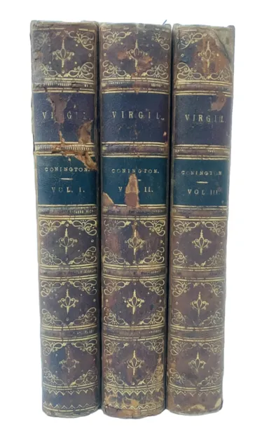 The Works of Virgil, 3 vols, John Conington, 1881 Whittaker & Co. leather bound 2