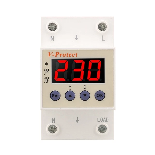SVP-722 63A Din Rail Einstellbarer Über- und Unterspannungsschutz X7P8