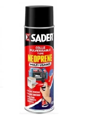 Colle Aerosol 500Ml Multi Usages Type Neoprene Sader Liege Feutre Cuir Papier