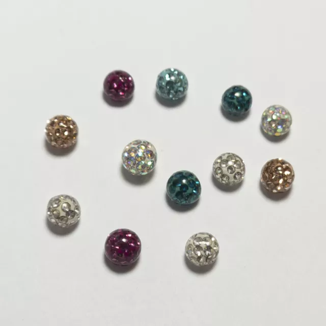 Piercing Kugel Schraub Ersatzkugel Ball Multi Kristall Gel Epoxy Ferido Zirkonia