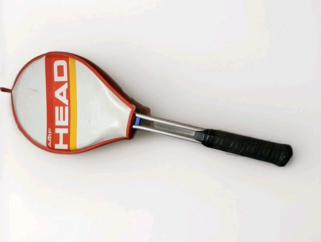 Raquette de tennis classique vintage AMF HEAD Edgewood avec housse bois
