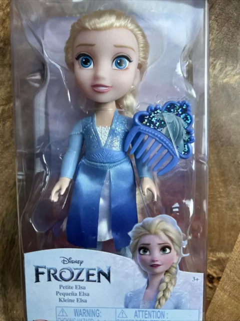 Disney Frozen 6 Inch Doll - Petite Elsa with Dark Blue Nokk Comb - NEW 🎁