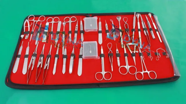 JUEGO DE OJOS BÁSICO de 45 instrumentos quirúrgicos de laboratorio oftálmico 2