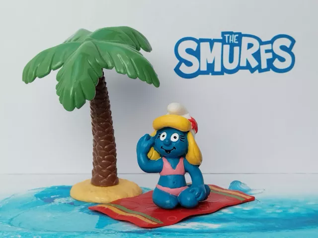 Puffi Puffetta vacanza 40262 Smurfette Palma SpiaggiaPejo©2000 Germany SchleichⓈ