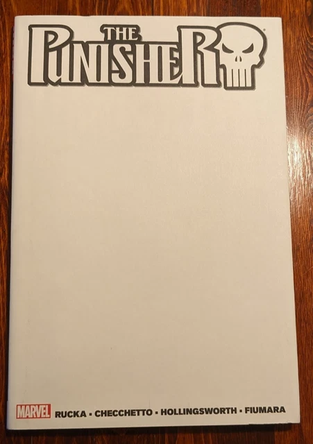 Punisher Vol 1 Blank Cover Variant Hardcover Greg Rucka Issues 1-6
