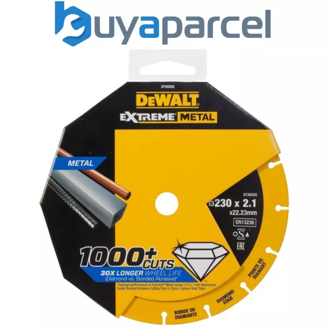 DeWalt DT40255 9" 230mm Extreme Diamond Edge Metal Cutting Wheel DCS690 DCS691