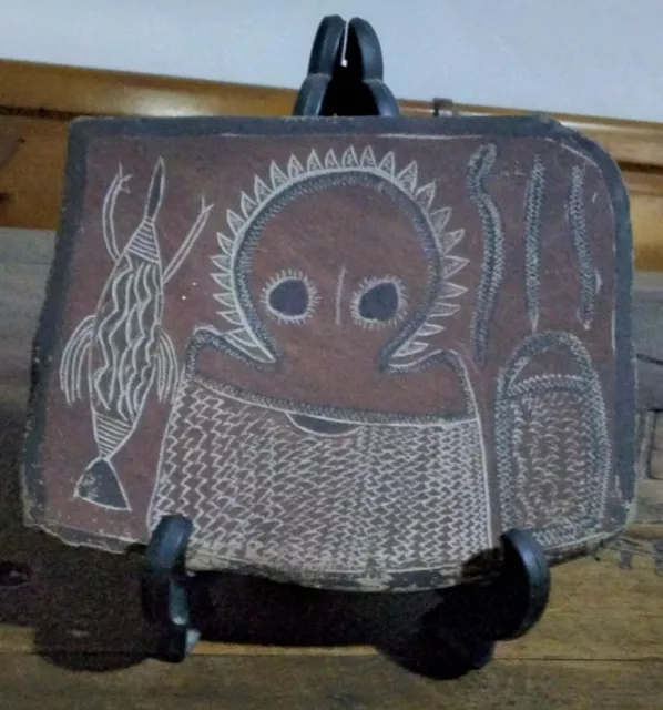 Aboriginal Wandjina 1972 su lastra di pietra