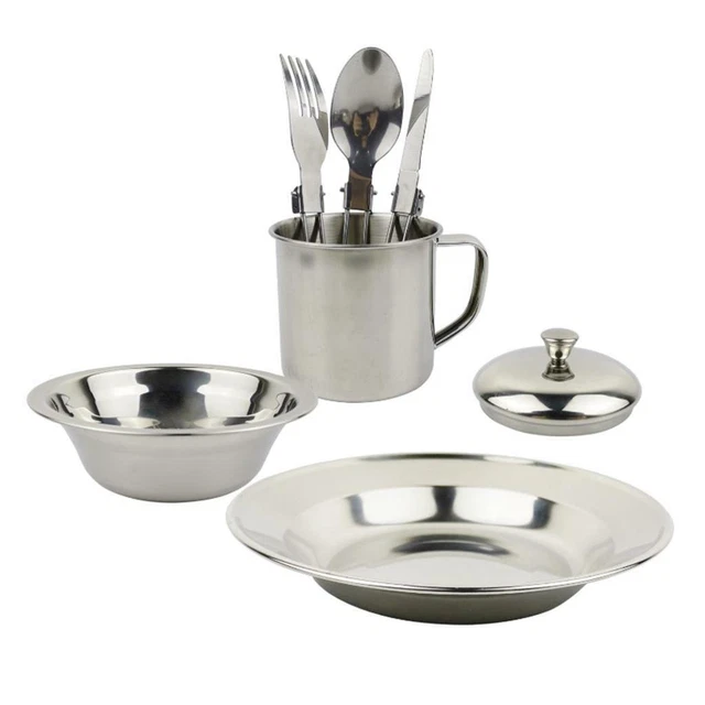 Tableware with Bowl   Cup with Knife Fork Spoon for Camping Picnic BBQ