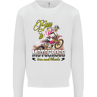 Born to Motocross Dirt Bike Kids Sweatshirt Jumper
