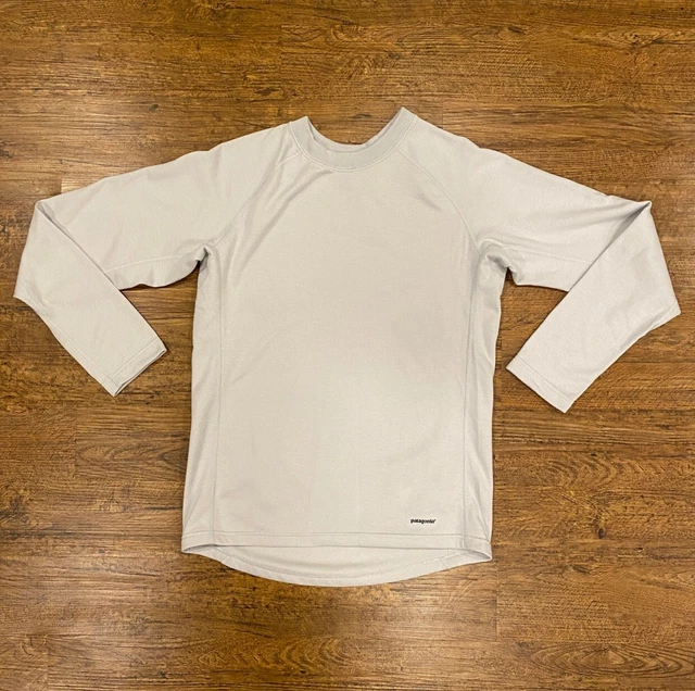 Patagonia Performance Base Layer Capilene Gray Pullover Crew Shirt Unisex Kids L