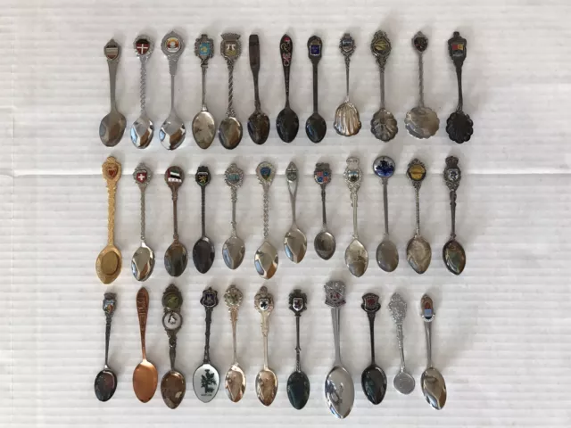 Mixed Lot of 35 Vintage Worldwide Souvenir Spoons