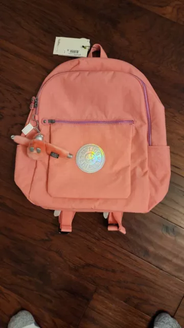 Kipling Chuwy Backpack Bookbag Cool Pink Hologram Girls New MSRP $119