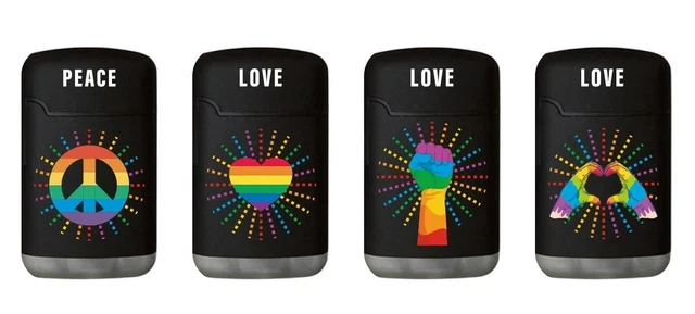 Feuerzeug Gas Jet Feuerzeuge Lighter neue Motiv Design Serie Peace and Love