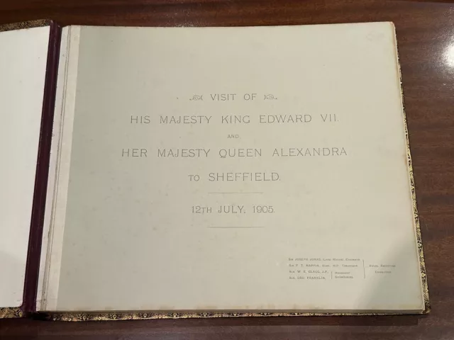 Photograph Album King Edward VIII Sheffield July 1905 Official Visit Leather 3