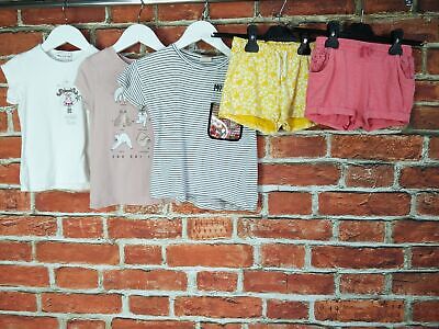 Bundle Le ragazze di età compresa tra 4-5 ANNI ZARA H&M GAP NEXT T-shirt Floreale Pantaloncini Estate 110CM