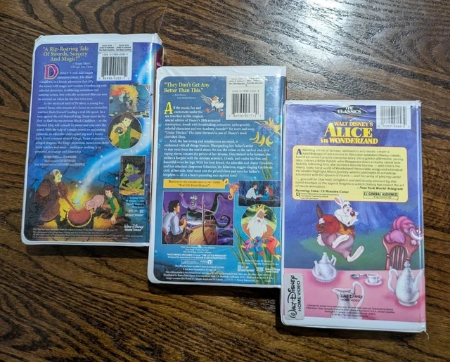 LOT 3 WALT Disney VHS Family Movies Clamshell Alice In Wonderland ...