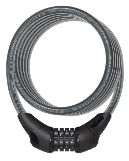 ONGUARD New Neon Combo Cable Lock 180 x 10mm 4 Colours Black