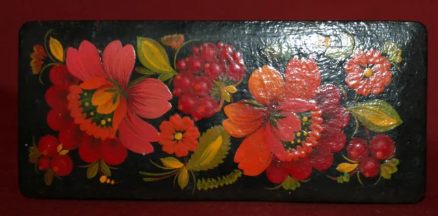 Vintage Hand Painted Floral Wood Box