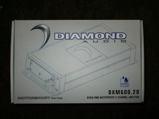 New Diamond Audio Motorsport Series Dxm600.2D Waterproof 2 Channel Compact Amp