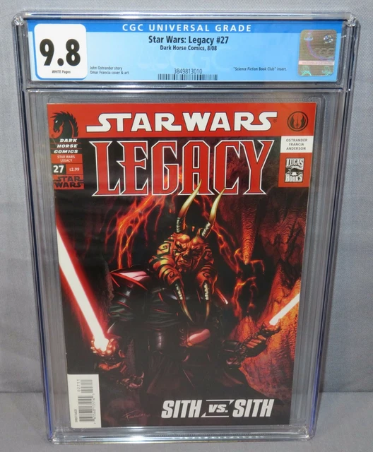 STAR WARS: LEGACY #27 (Darth Andeddu app) CGC 9.8 NM/MT Dark Horse Comics 2008
