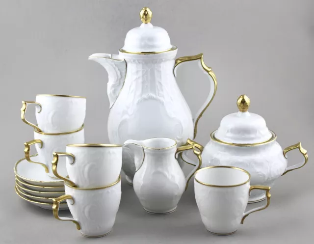 Rosenthal Porcelain Michelle Coffee Set Pot Creamer & Sugar  Cups Saucers X 5