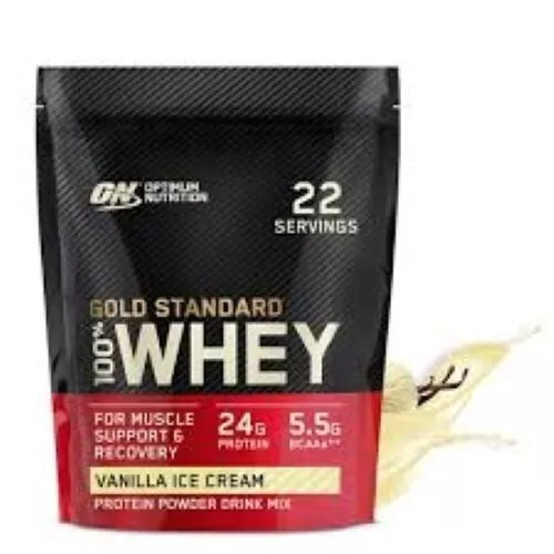 Optimum Nutrition Gold Standard 100% Whey Protein Powder, Vanilla Ice Cream 24oz