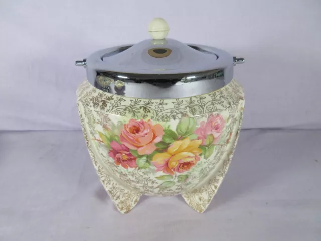 AJ Wilkinson Celtic Rose Art Deco Biscuit Barrel Mustard Jar Cake Stand Dish 3