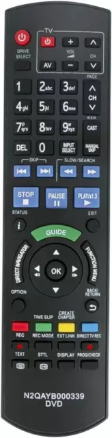 N2QAYB000339 Remote Control Replaced for Panasonic Blu-Ray Player DMR-XW380