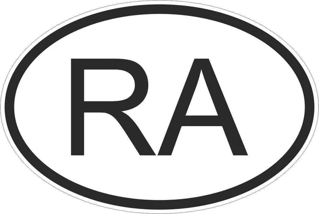 South Africa Oval Country Code Sticker (ZA) – Vinyl Bumper Decal For Car