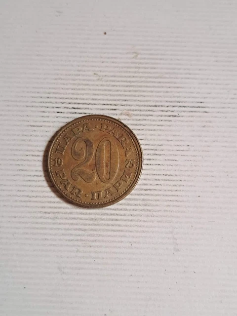 20 para Jugoslavia, 1975.