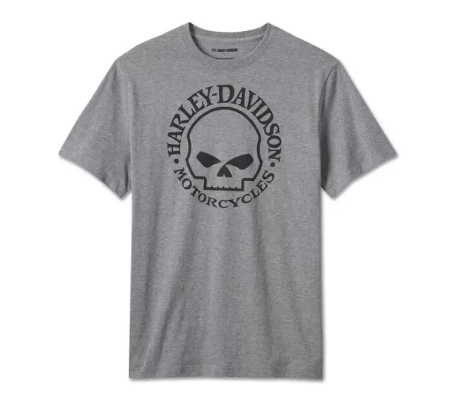 HARLEY-DAVIDSON - Men's Willie G Skull Tee - Medium Heather Grey