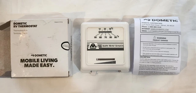 Dometic Atwood RV Thermostat Heat  38453, White 9108860312, HFH-2000