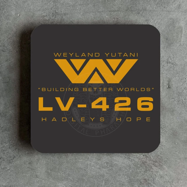 Aliens Inspiré LV426 Hadleys Hope dessous de Verre Nostromo Weyland Yutani Uscm