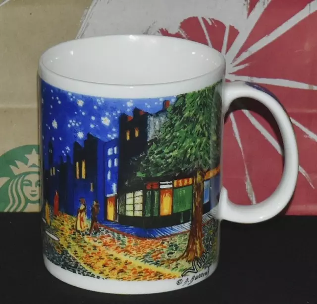 Starbucks By Chaleur D. Burrons Vincent Van Gogh Cafe Terrace At Night Mug Starbucks By Chaleur D. Burrons Vincent Van Gogh Cafe Terrace At Night Mug