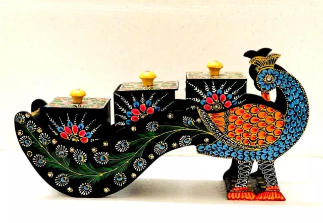 Graceful Harmony: Handcrafted Wooden Peacock for Home Decor and Delight"