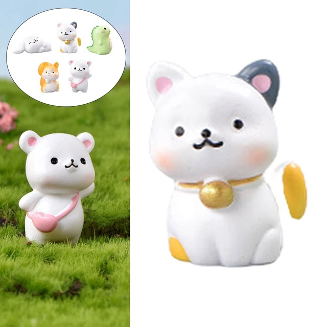 Mini Ornements Animaux Lumineux - Lot De 12 Pièces En Résine - Décoration Maison Mignonne Et Créative