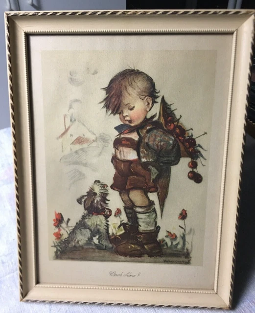 1943 Want Some Boy & Dog  Ars Sacra Herbert Dubler 10"x13"
