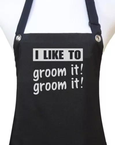 Dog Grooming Apron "I LIKE TO GROOM IT!"  pet groomer salon waterproof dog wash