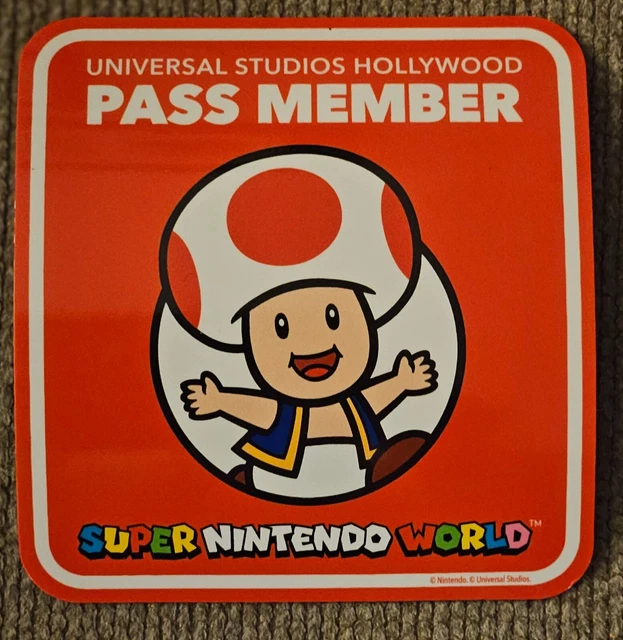 Universal Studios Hollywood Pass Members Toad Magnet