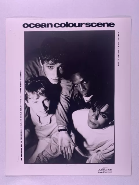 Ocean Colour Scene Photo Vintage Official Asgard Records Promo 1991