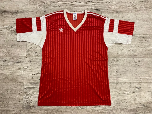Maillot Vintage Adidas 1971-1974 Football - Taille M - Noir Et Rouge - Très Bon état