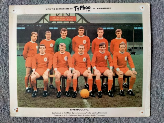 Liverpool Typhoo Premium Issue Card Famous Football Clubs 2nd Series 1965