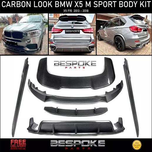 CARBON LOOK AERO Bodykit For Bmw X5 F15 M Sport Front Lip Splitter Spoiler  Skirt £429.89 - PicClick UK