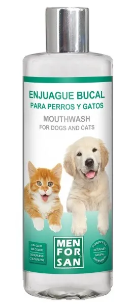 MENFORSAN Enjuague Bucal para Perros y Gatos - Aditivo Incoloro y Inoloro Para