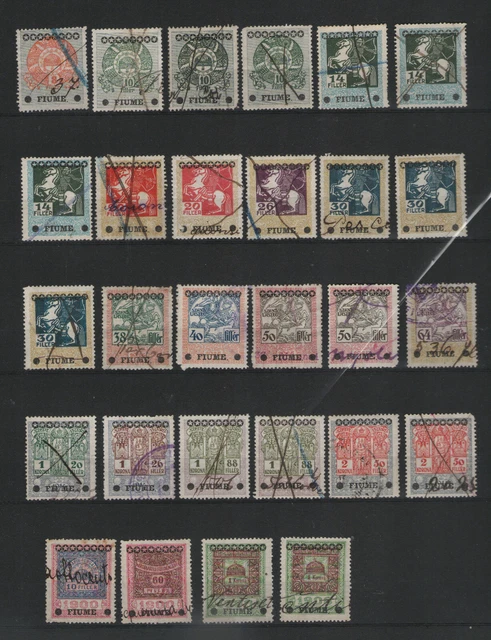Italy - Revenue  Fiume Marche Da Bollo- 1918 Marche Fiume Tassa Fissa  Lotto