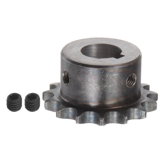 06B Roller Chain Sprocket 15T Pitch 3/8" 17mm Bore A3 Steel Motor Drive Gear