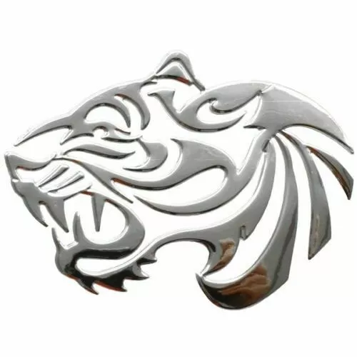 Aufkleber Sticker Silber Chrom 3D Emblem TIGER Auto Motorrad styling
