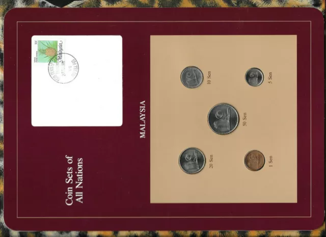 Coin Sets of All Nations Malaysia 1973-1984 UNC 50 Sen 1983 10 Sen 1973