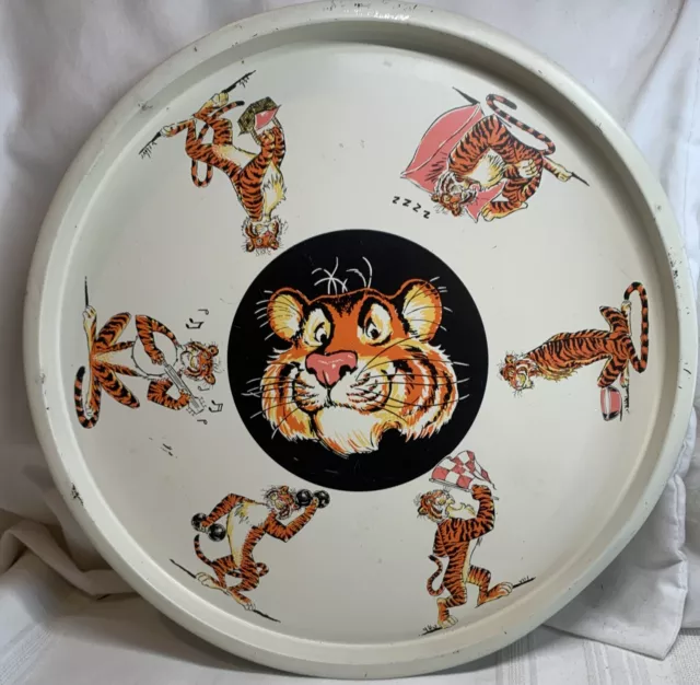 Vintage 1960s Esso Exxon Gas Tiger In Your Tank Tin Metal Serving Tray