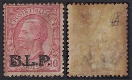 BLP sassone numero 13 del 1901-22 10 centesimi rosa mnh certificato
